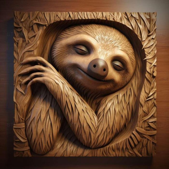 Nature and animals (Sloth 2, NATURE_1714) 3D models for cnc